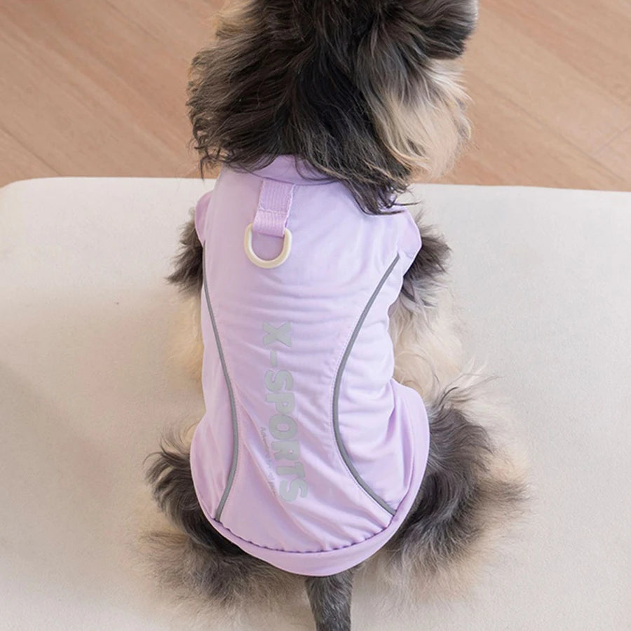 Breathable Pet Dog Vest Reflective Dog Clothes with D-ring Summer Thin Puppy T-Shirt Chihuahua Yorkie Clothing Pet Supplies