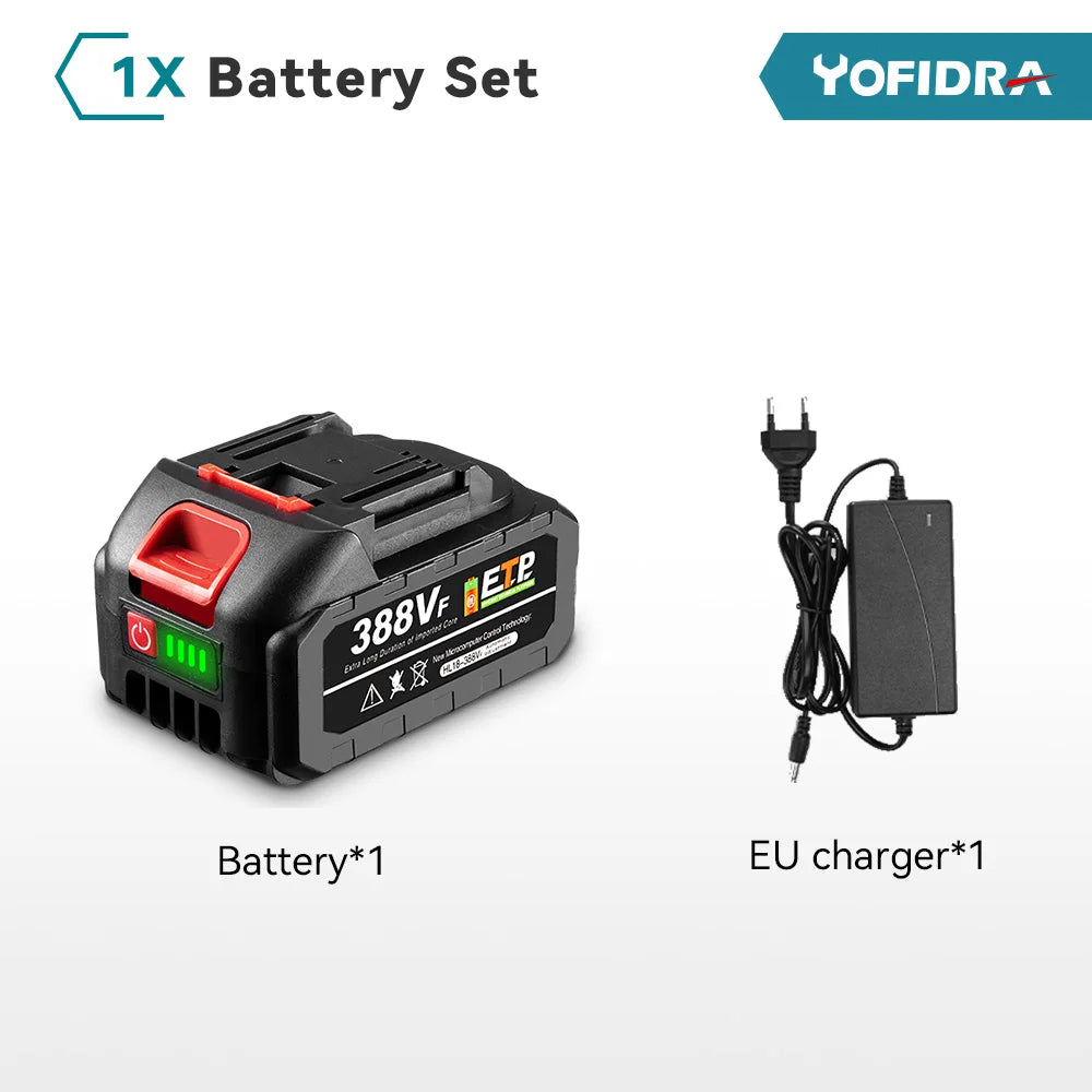 YOFIDRA 18-20V Rechargeable 928vf 388vf 128vf Plus Lithium Ion Battery for 21V 18V Power Tool Replacement Battery