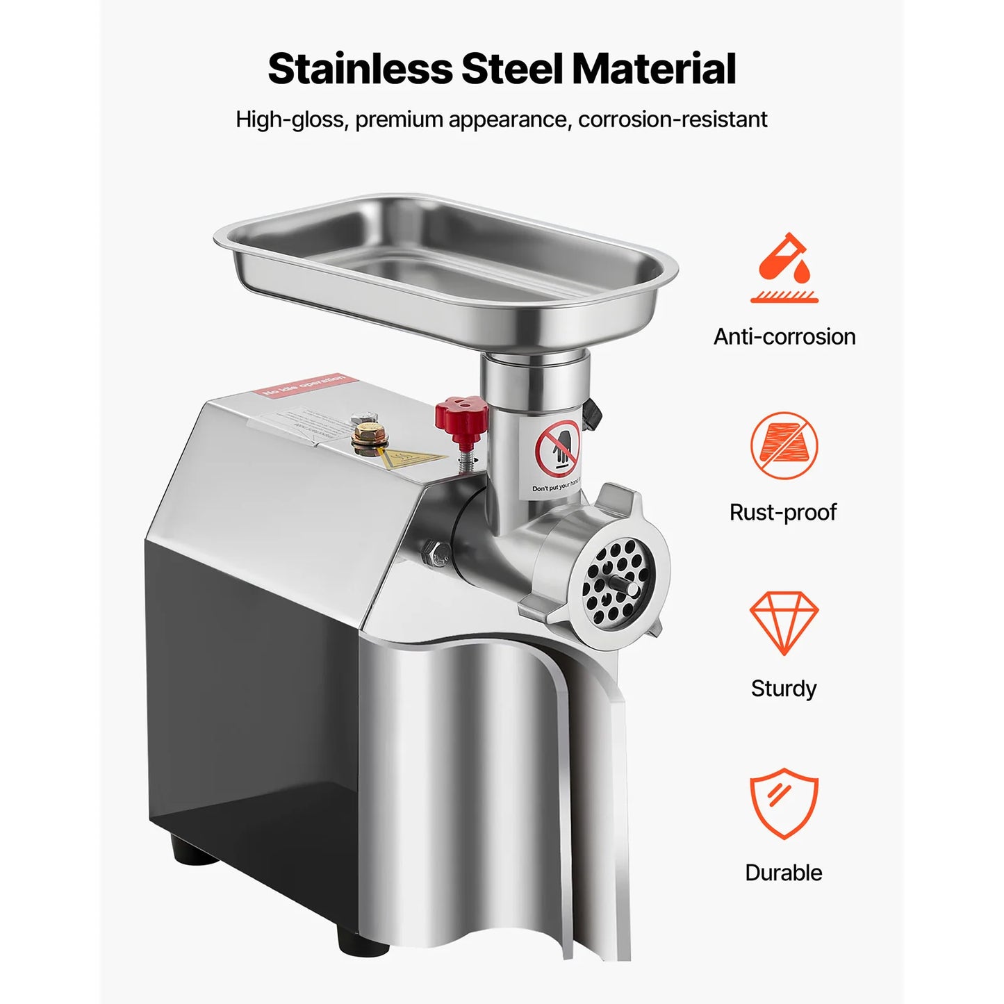 SucceBuy Meat Grinder 4.5 Lbs-9.2Lbs/Min Capacity Electric Meat Mincer w/ Blade Grinding Plate Sausage Maker for Kitchen Home