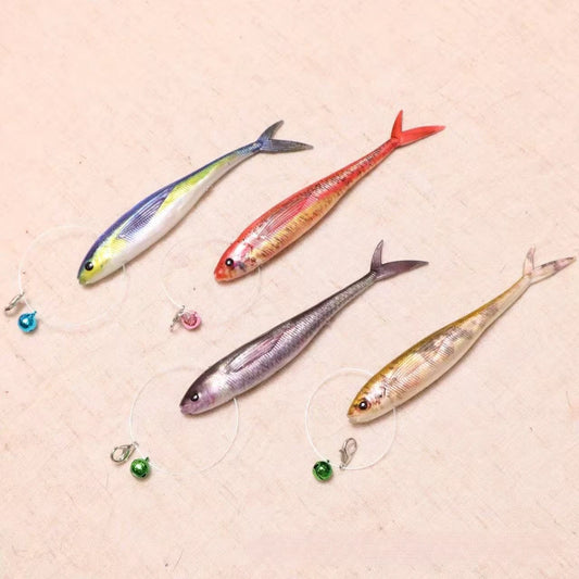 2pcs/3pcs Simulation Fish Cat Toy Teasing Stick Teasing Interactive 3D Silicone Fish Pet Toy