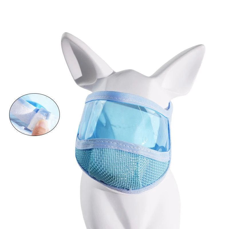 Cat Grooming Protective Mask Transparent Anti Bite Cat Muzzle Visor Face Shield for Nail Trimming Bathing Adjustable Velcro S M
