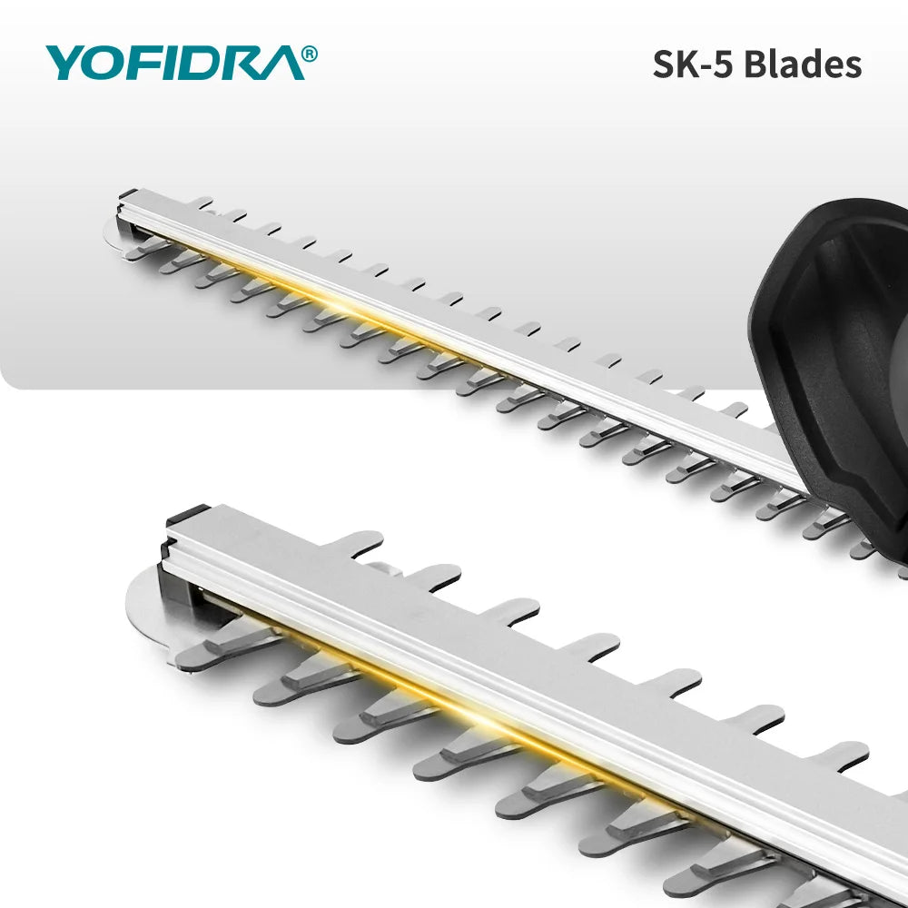 YOFIDRA Taille-haie électrique sans fil 2000 W 15 000 tr/min, scie d'élagage, tondeuse à gazon, outils de jardinage pour batterie Makita