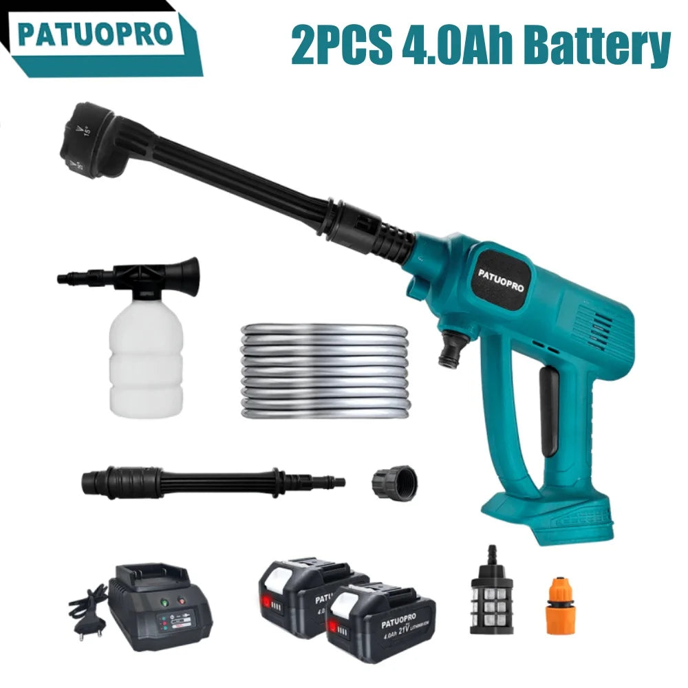 Cordless Electric High Pressure Washer Handheld 6IN1 Spray Nozzle Car Wash Water Gun Garden Spray Gun For Makita 18V Battery