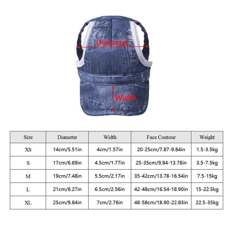 Adjustable Pet Dog Baseball Cap Dog Sunscreen Hat with Ear Holes Outdoor Pet Cap for Dogs Puppy Hat Dog Accessories