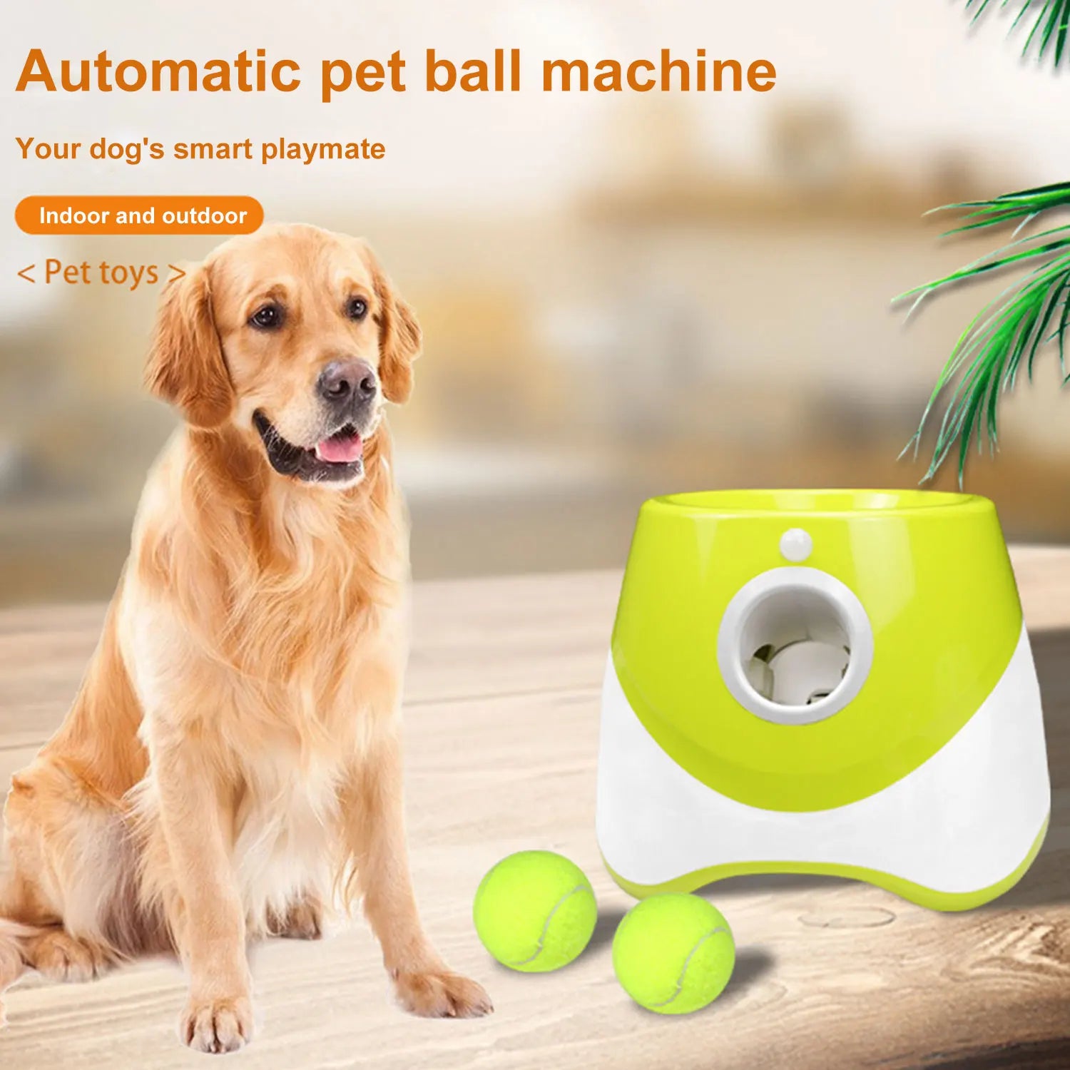Automatic dog toy launcherr Automatic Pet Dogs Chase Toy Pinball Machine Fun Interactive Throw Rechargable Catapult With 3 Ball - Quality Shopping Centre