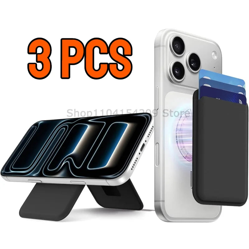 Magnetic Wallet Card Holder Leather Case Hide Stand Case for Magsafe for IPhone 15PM 14 13 ProMax Plus Wallet Back Pocket Covers