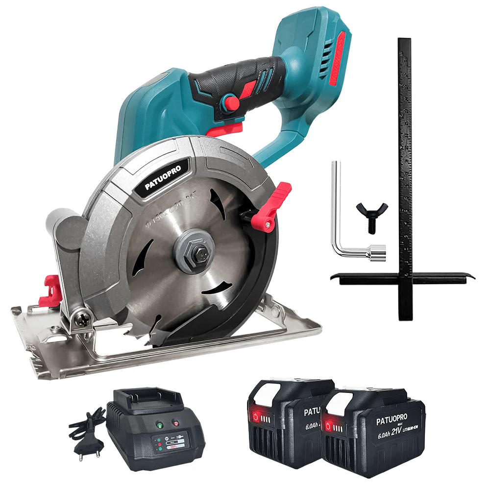150mm Borstelloze Elektrische Cirkelzaag 6-Inch Snoerloze Handbediende Verstelbare Elektrische Zaag Houtsnijmachine voor Makita 18V Accu