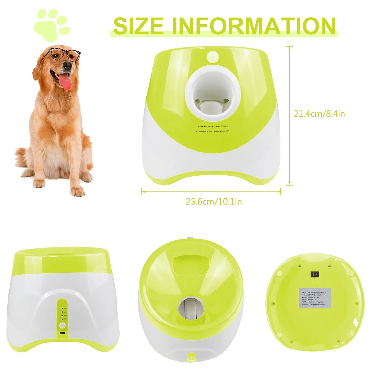 Automatic dog toy launcherr Automatic Pet Dogs Chase Toy Pinball Machine Fun Interactive Throw Rechargable Catapult With 3 Ball - Quality Shopping Centre