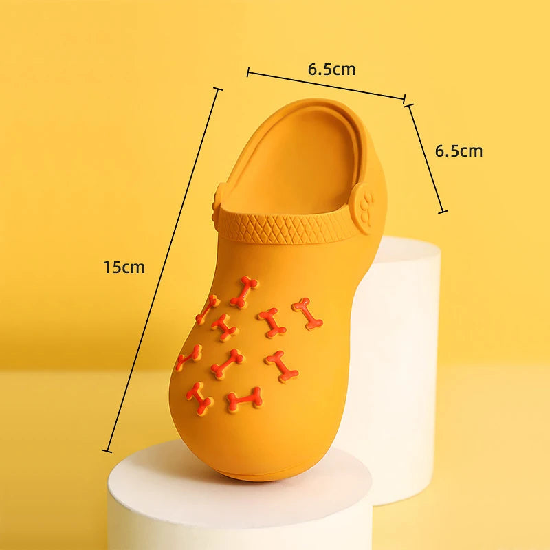 Interactive Dog Chew Slippers Toy - Funny Squeaky Dog Bite-Resistant Latex Slippers for Puppy Teeth Cleaning - Quality Shopping Centre