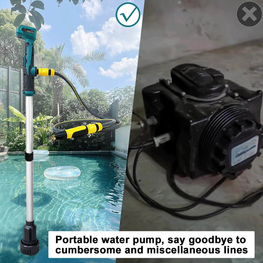 PATUOPRO Draadloze waterpomp draagbare staafoverdrachtspomp multifunctioneel tuingereedschap voor Makita 18V-accu