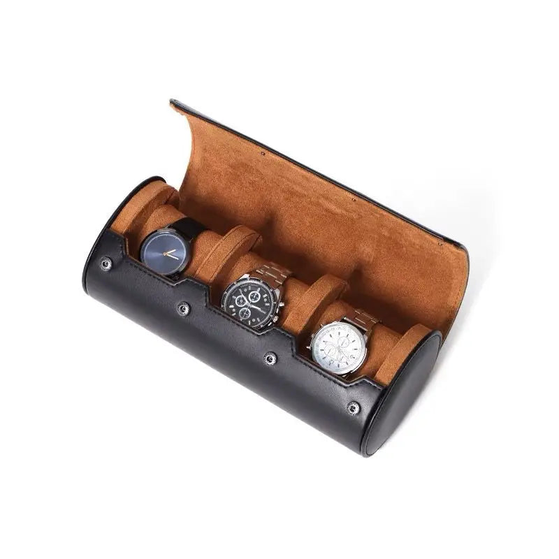 Watch Roll Travel Case Watch Box Organizer for Men with 1/2/3 slots Watch Display Storage Portable Watch Rolls PU Leather Cases