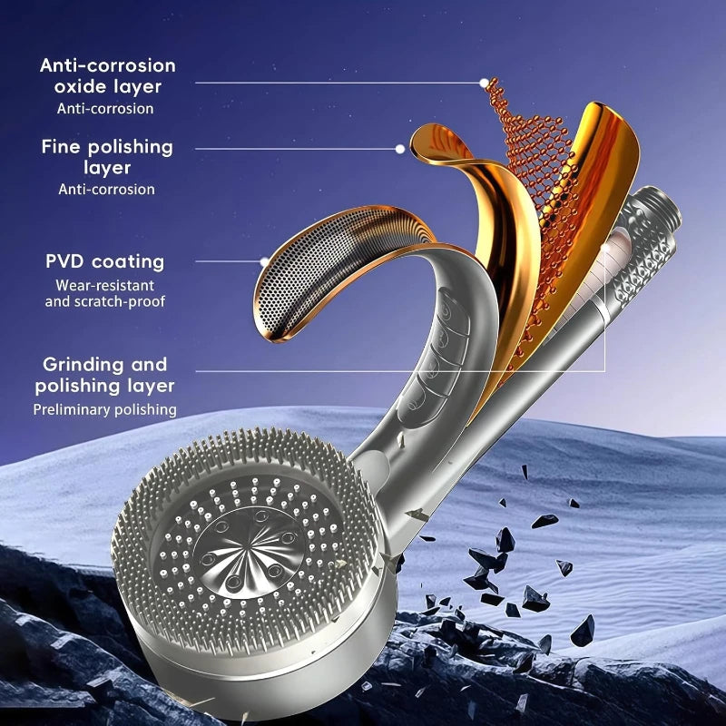 Showers for Bathroom Shower Head 4-Mode Adjustable High Pressurized Filter Shower Head Massage Shower Phone Bathroom Accessories