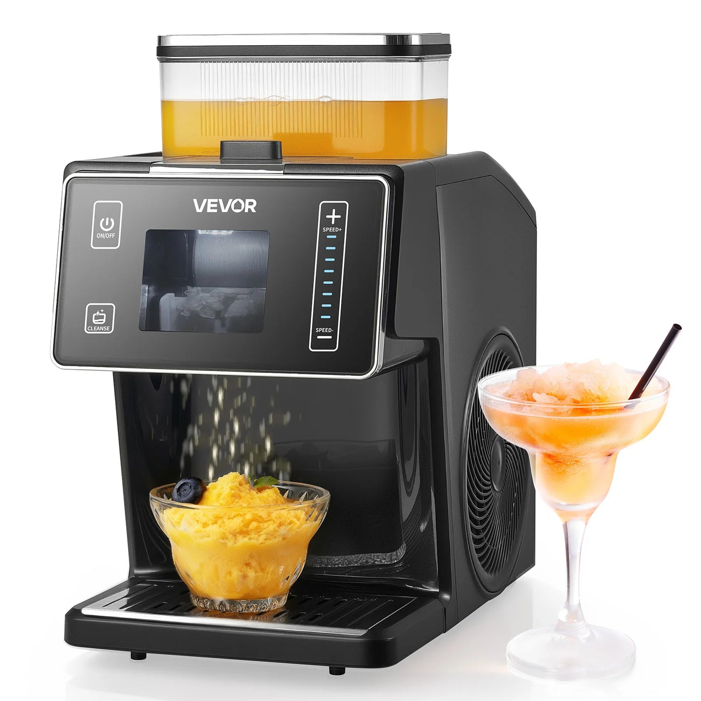 SucceBuy Snowflake Ice Machine, 44LBS/24H Snowflake Ice Maker, Ice-Shaver Machine with Stainless Steel Blade, Electric Snow Cone