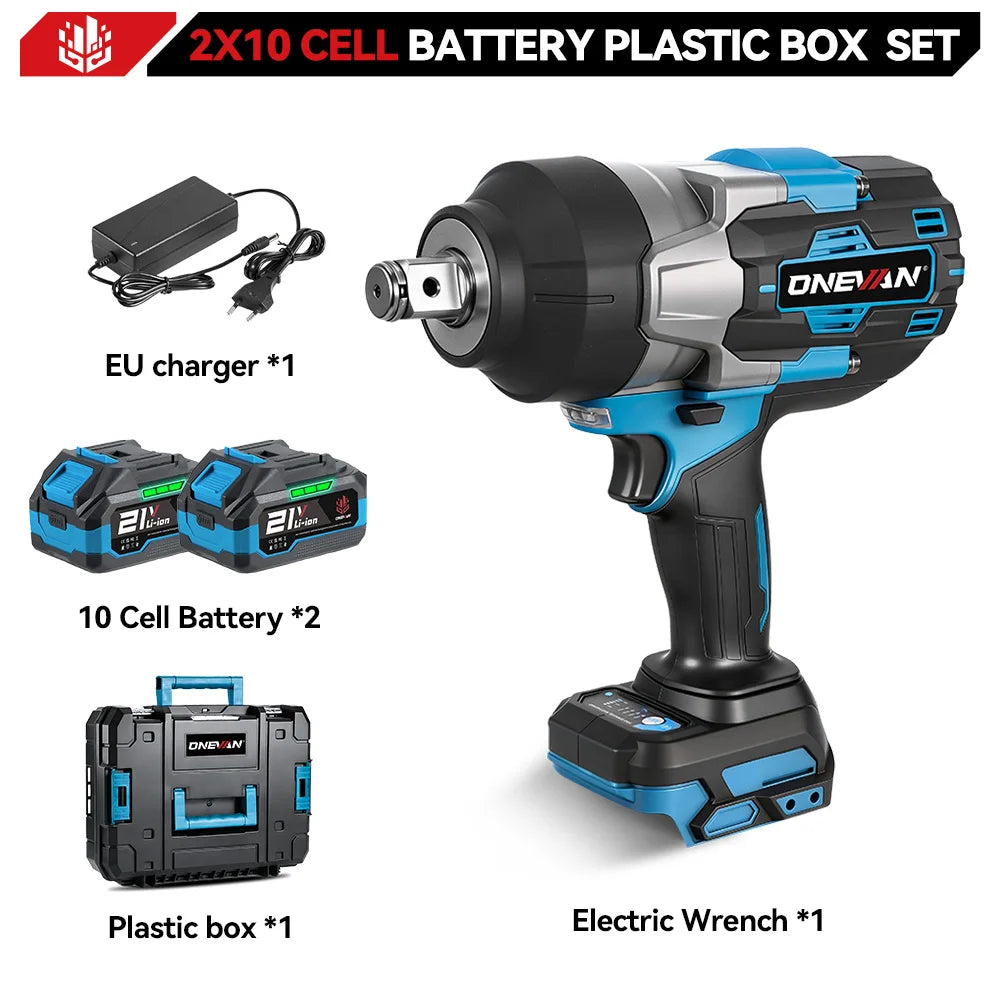 Clé à chocs électrique sans balais ONEVAN 3500N.M, couple de 3/4 pouce, 8 vitesses, outil sans fil pour batterie Makita 18V avec goupille