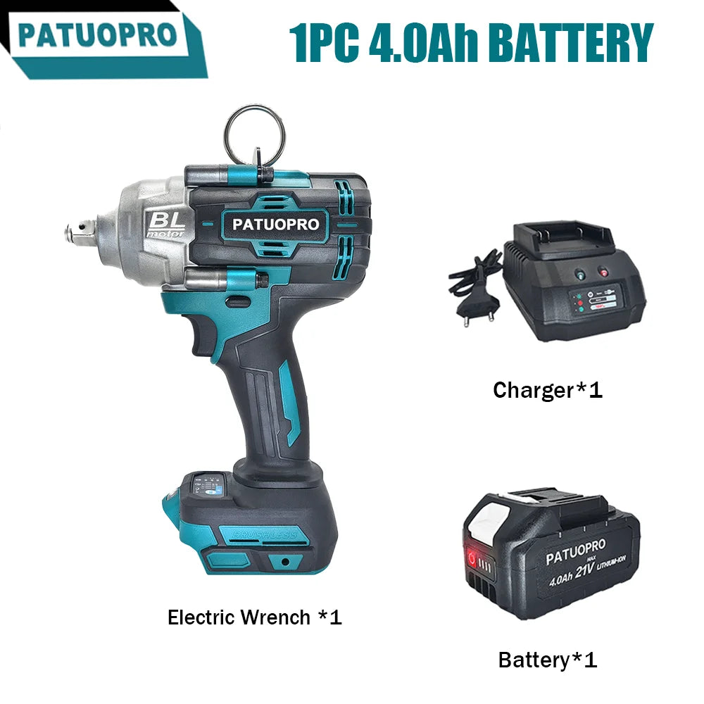 2000 Nm Koppel Borstelloze Elektrische Slagmoersleutel Draadloze Oplaadbare Moersleutel voor autoreparatie Elektrisch gereedschap voor Makita 18V-accu