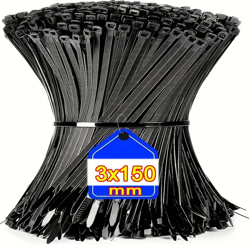 Cable Ties Reusable Plastic Flanges Ties Cable Plastic Nylon Cable Ties Organizer Clamp Self-locking Office Wire Zip Wholesale