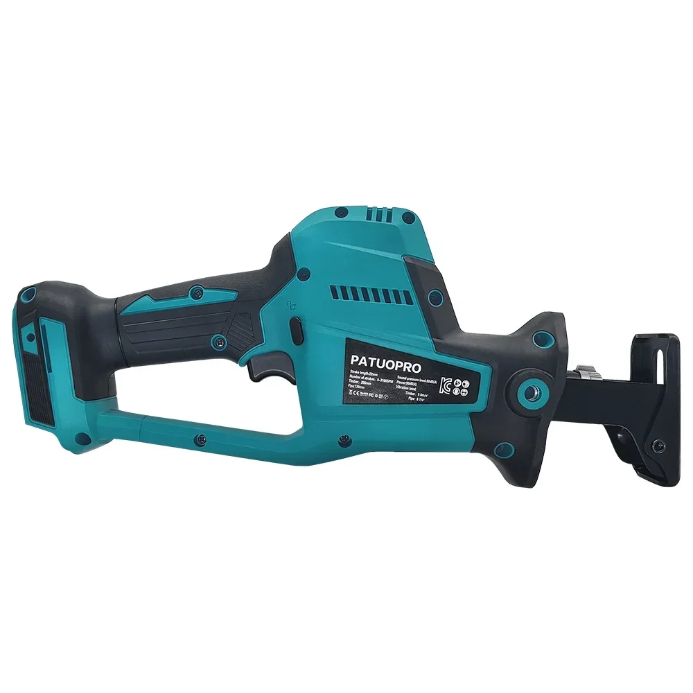 Borstelloze 22 mm draadloze oplaadbare reciprozaag met 4-delige zaagbladenset voor hout/metaal/pvc-snijder, geschikt voor Makita 18V-accu