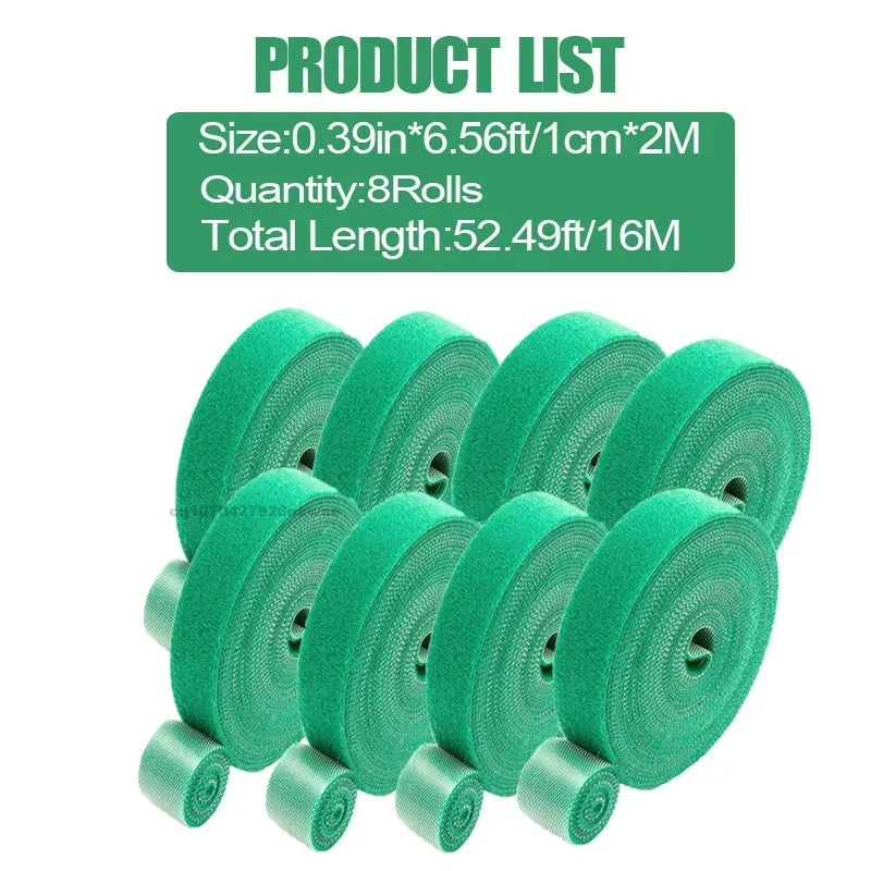 Garden Tape Nylon Cable Tie for Plants Flowers Growing Climbing Reusable Plant Support Hook-and-loop Fastener Garden Accessories