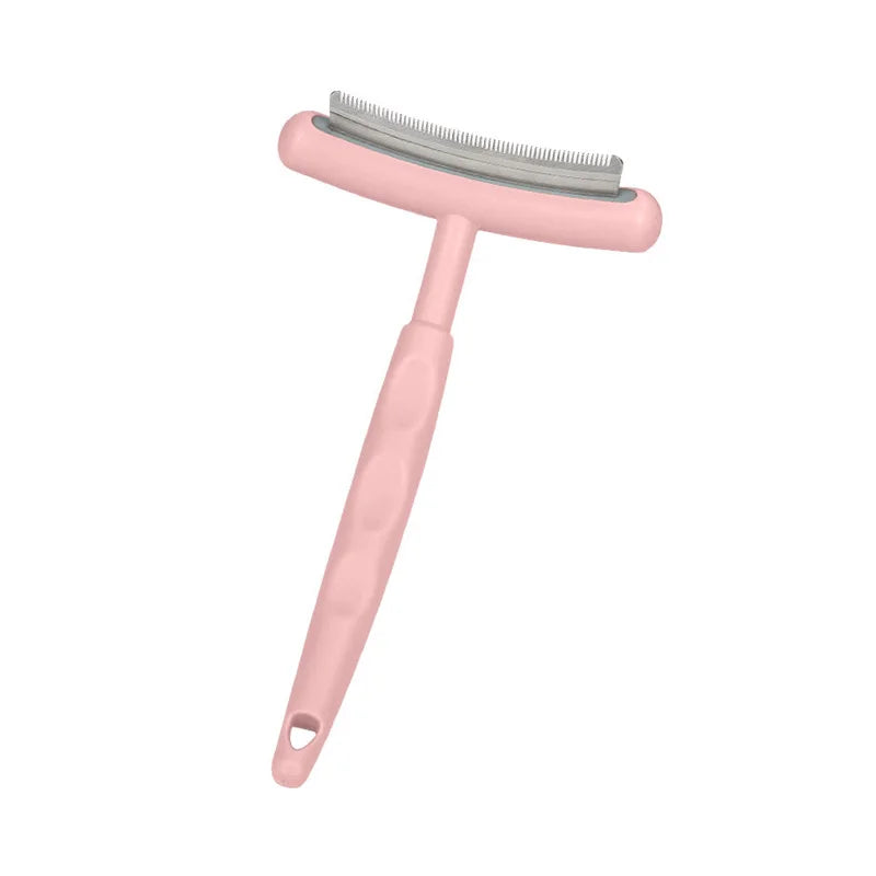 Curved Dog Knotting Comb Long Handle Cat Hair Remover Kitten Brush Anti-Knotting Cat Massager Brush Pet Grooming Supplies