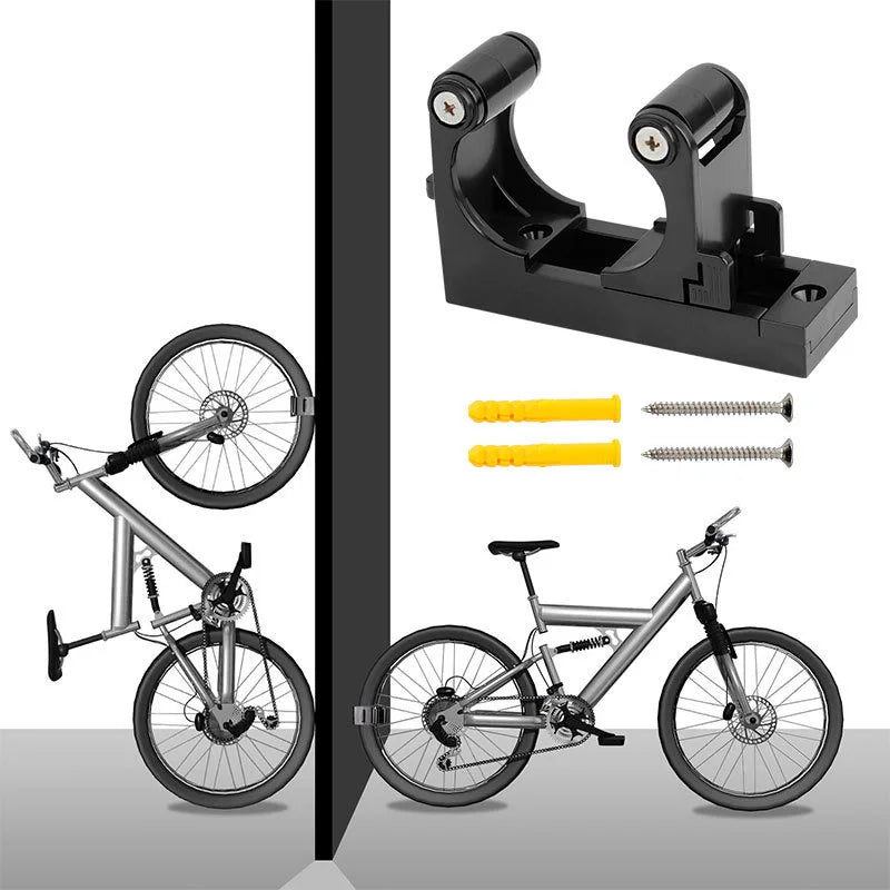 Deemount Mount Bike Hooks Adjustable Bicycle Wall Holder Rack Buckle Hanger Horizontal Vertical Storage Fits 1.0-2.8 Inches Tube