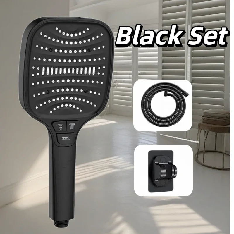 Adjustable High Power Filter Shower Head Set Bathroom Showerheads Large Water Saving Rainfall Shower Mixer Bathroom Accessory  "