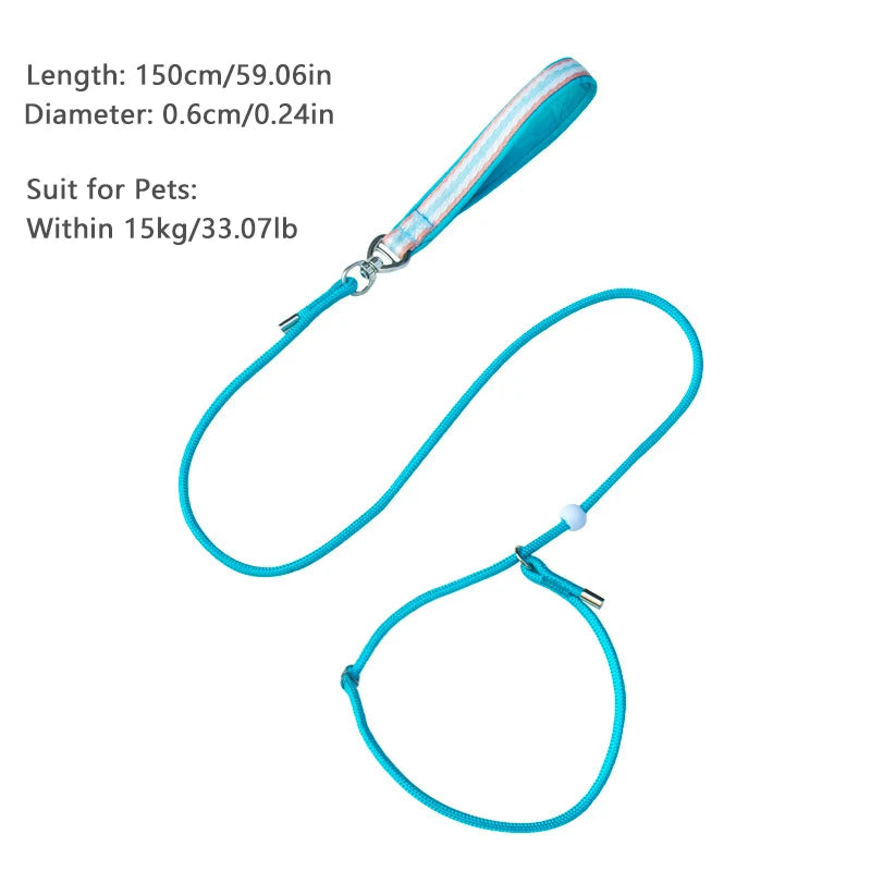 150cm/59.06in Strong Dog Leashes Nylon Walking Dog Leash Puppy Training Leashes Adjustable Pet Collar Lead Leash Pet Supplies