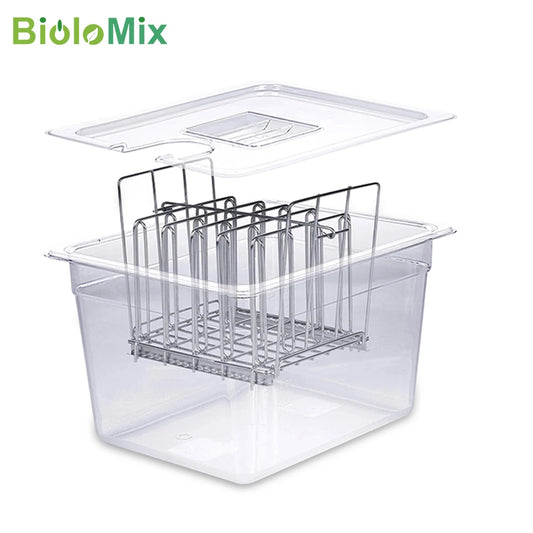 Premium 11L Sous Vide Cooker Rack Removable Dividers Most Circulators Precise Temperature Control Easy Clean Dishwasher Safe