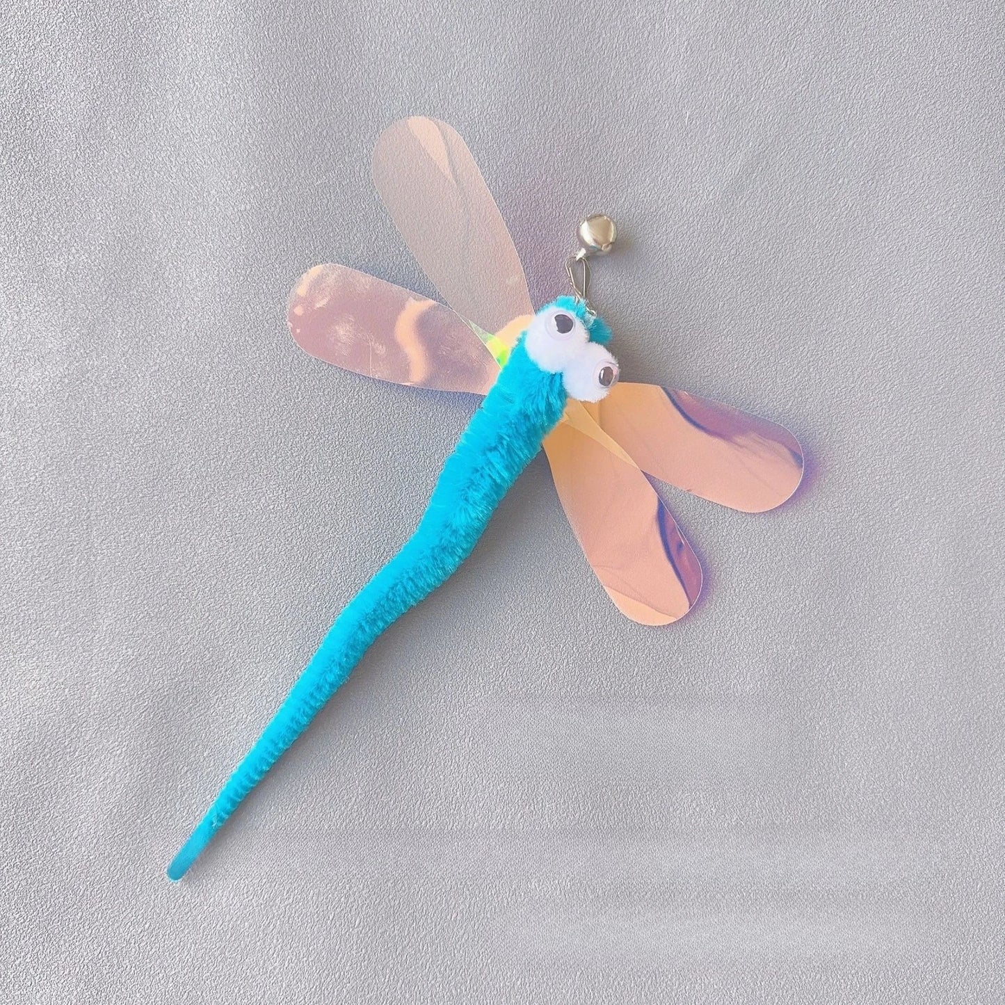 2pcs/3pcs Plush Dragonfly Cat Toy Training Imitate Cat Interactive Ball Faux Tail Pet Toy