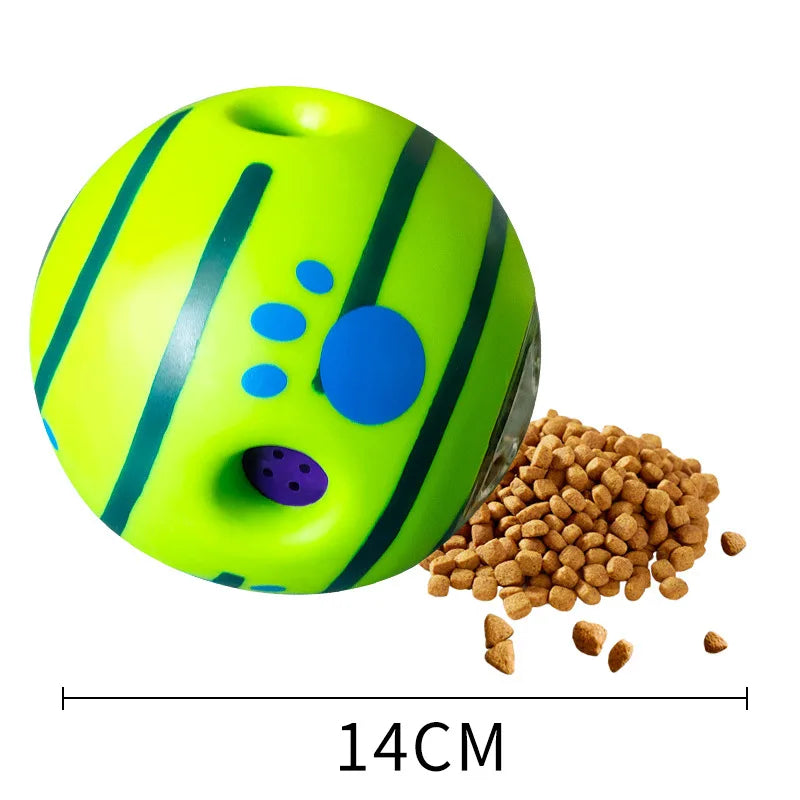 Interactive Dog Treat Ball Toy Pet Slow Feeder for Small Medium Dogs Puzzle Dog Snack Dispenser with Sound Hole Pet Supplies