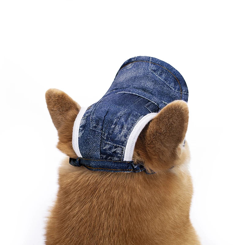 Adjustable Dog Baseball Cap Outdoor Sports Hat Soft Breathable Pet Sun Hat with Ear Holes Dog Parent-Child Hat Hiking