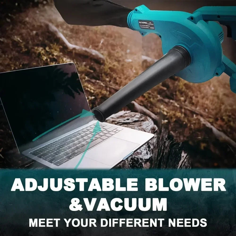 Adjustable Cordless Leaf Blower 16000RPM  Electric Air Blower Dust Collector Snow Blowing Garden Tool For Makita 18V Battery