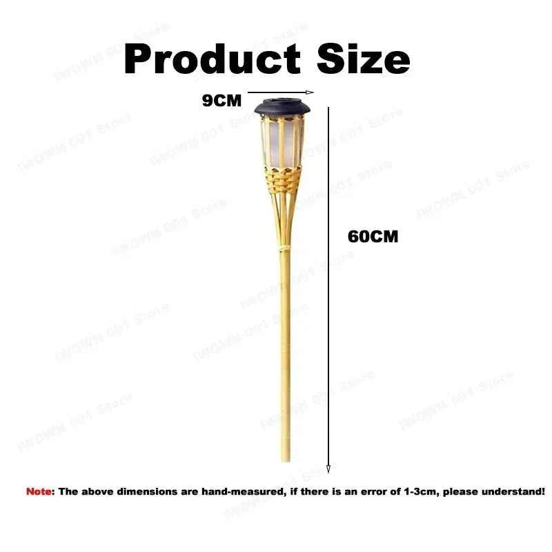 Bamboo Solar Flame Lights Torch Lights Bamboo Simulated Solar Flame Lawn Garden Lights Luces Led Solares Para Jardin Exterior