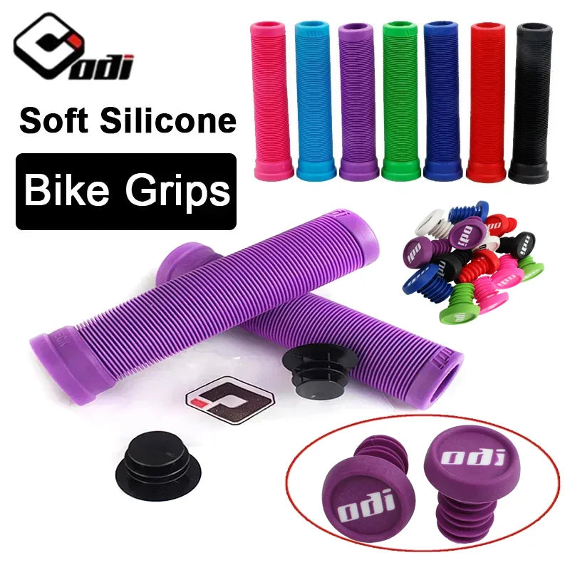 ODI Silicone MTB Handlebar Grips Shock-Absorbing Mountain Bike Scooter BMX XC 22.2mm Diameter Handle Cover