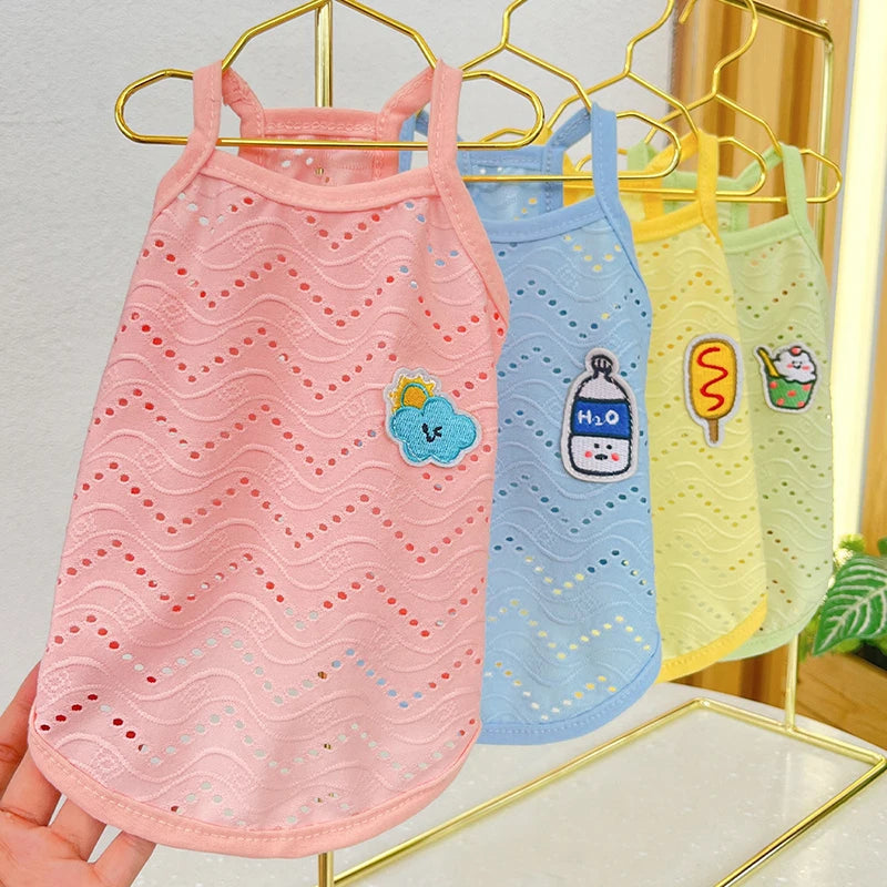 Dog Clothes for Small Dogs Thin Cute Dog Vest Puppy Clothes Breathable Chihuahua Clothes Cat Vest Pet Supplies