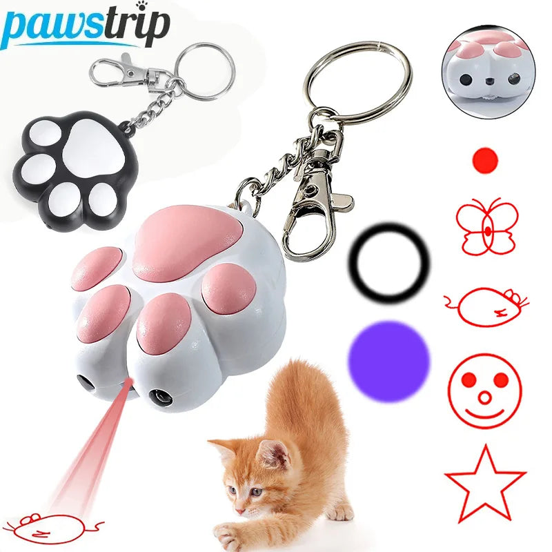 Interactive Cat Laser Toy USB Rechargeable Pet Chaser Toy for Cats Adjustable Patterns Kitten Playing Toy Pet Supplies