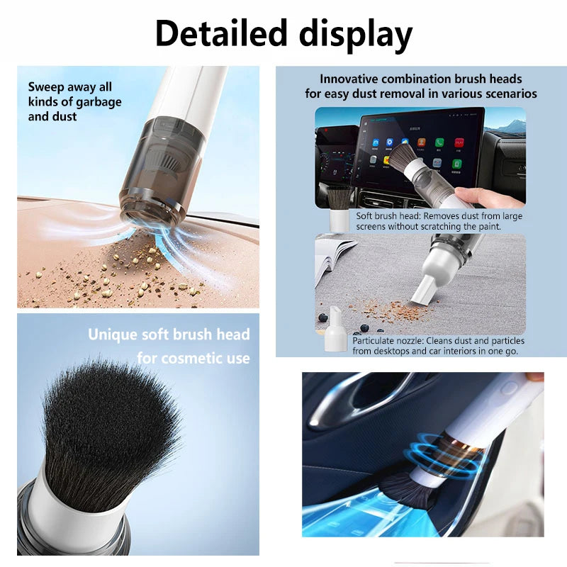 2026 690000PA Kleine Handstofzuiger voor Rookstof en Koffiepoeder, Multifunctionele 2-in-1 Bureau-stofzuiger