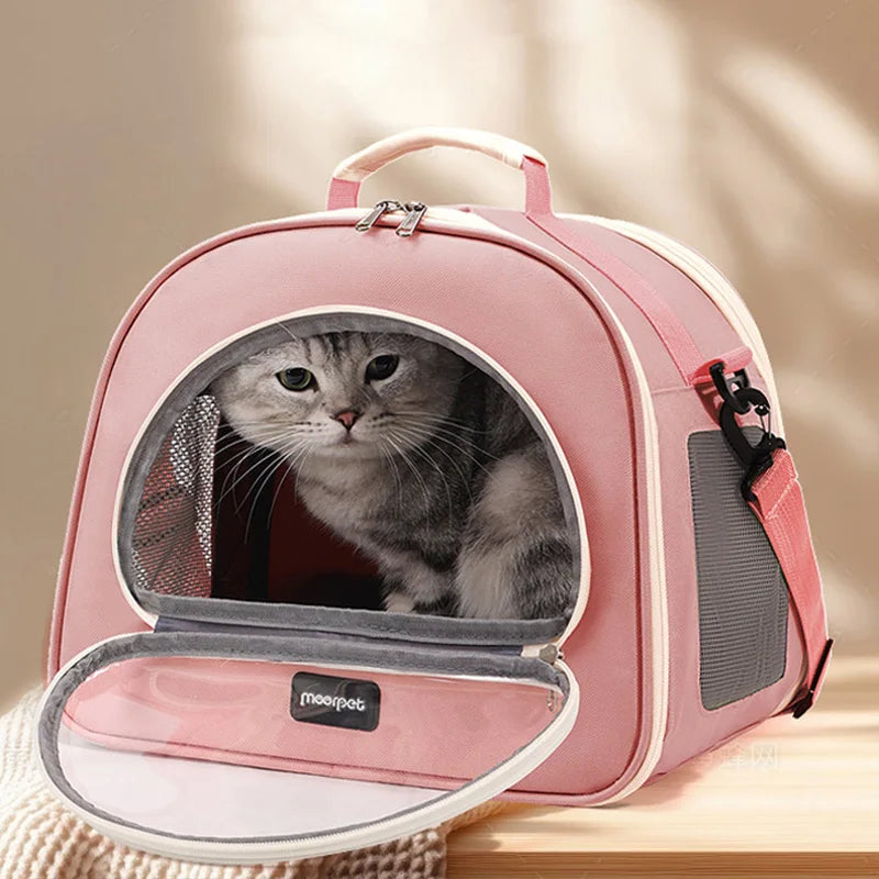 Portable Cat Carrier Bag Breathable Pet Carrier for Small Dogs Cats Outdoor Travel Cat Shoulder Bag Suit for Cats Within 6kg