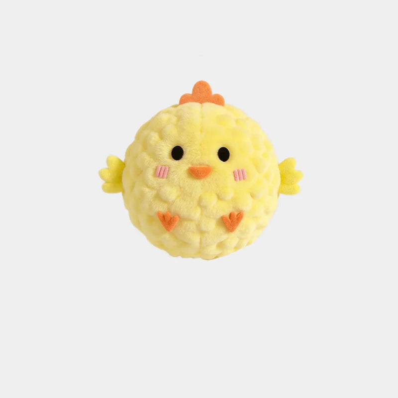 Mini Plush Bounce Ball Dog Squeaky Toy Plush TPR Chew Ball Interactive Pet Toy for Boredom Relief Dog Accessories