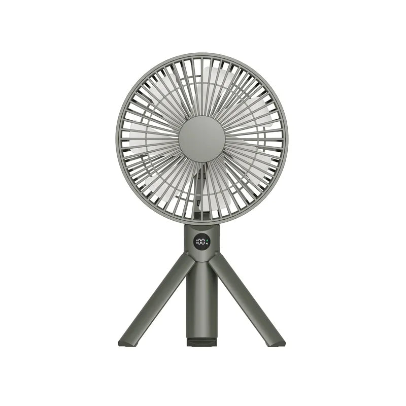 Lenovo Foldable Tripod Handheld Fan 3000mAh 4-Speed Rechargeable Fan LED Digital Display Portable Fan for Outdoor Travel Camping
