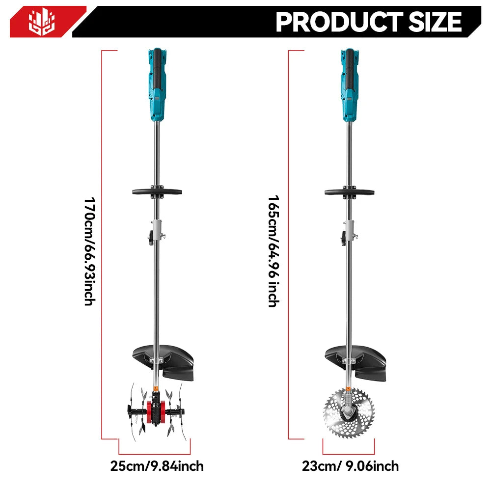 Motoculteur et bineuse électrique sans fil 2 en 1 ONEVAN, 9 pouces, outil de jardinage pour batterie Makita 18V