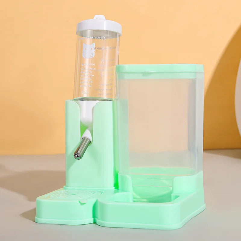 2 in 1 Hamster Feeder Pet Water Dispenser for Hamster Guinea Pig Rat Small Animal Rolling Ball Water Bottle Pet Supplies