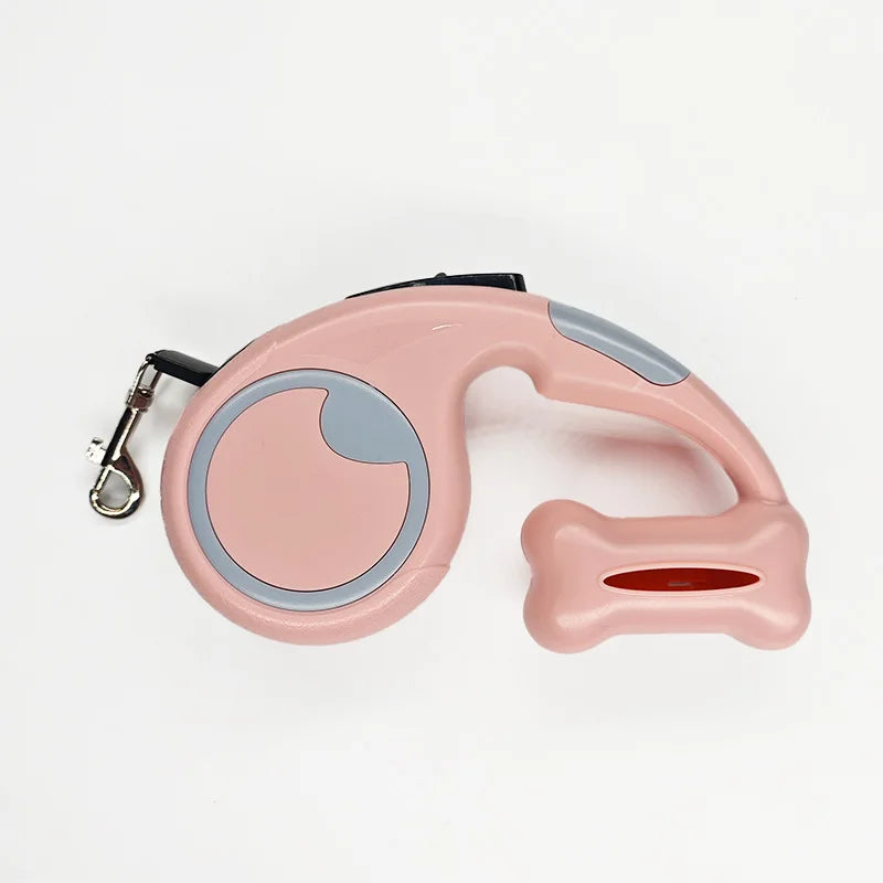 300cm/118.1in Automatic Retractable Dog Leash Pet Leash for Small Medium Dogs Outdoor Puppy Lead with Pet Waste Bag Dispenser