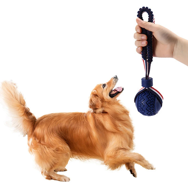 Dog Ball Toy with Rope Interactive Teeth Cleaning Balls for Small Large Dogs Bite Resistant Chew Toys Puppy Training Pet Supply