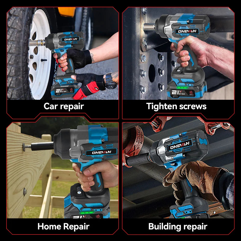 ONEVAN 2800N.M Torque Brushless Electric Impact Wrench 5 Speed Cordless Wrench Screwdrive Power Tool  For Makita 18V Battery Pin