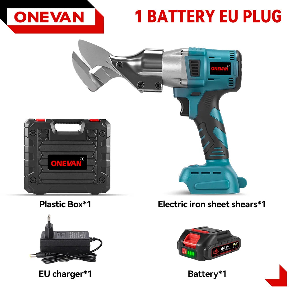 ONEVAN 880NM Brushless Electric Iron Scissors Sheet Metal Cutting Cutter Industrial Shear Power Tool For Makita 18V Battery pin