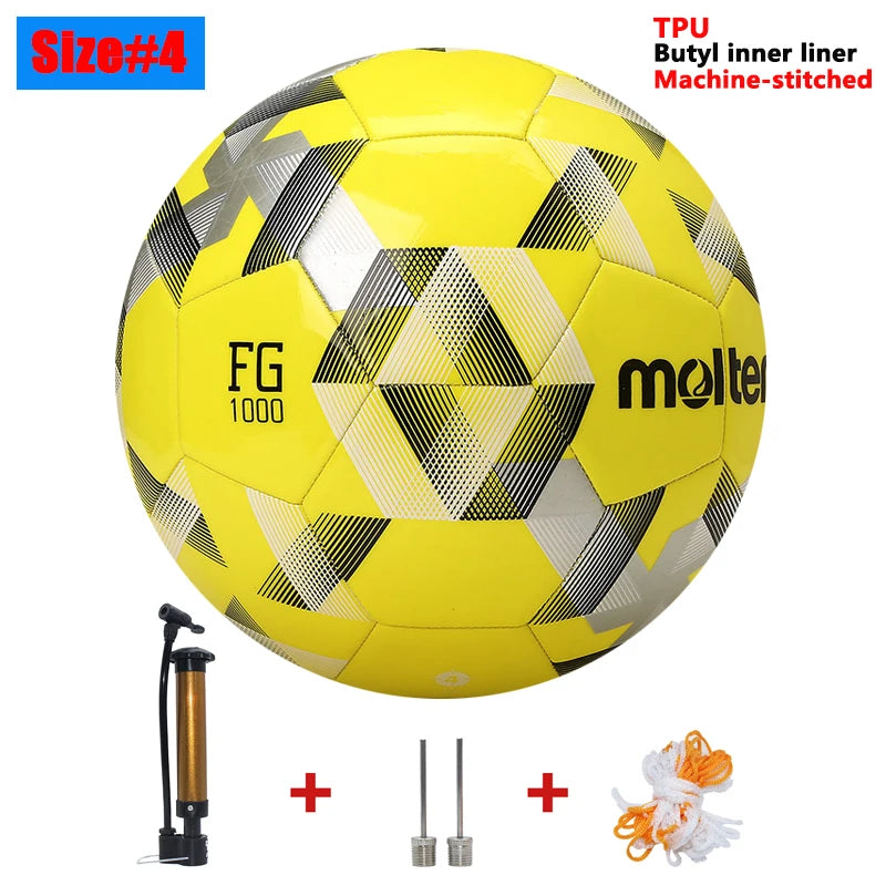 2026 Molten Soccer Ball Size 5 High Quality PVC/TPU with Pump for Outdoor Football Training and Match Game - Quality Shopping Centre