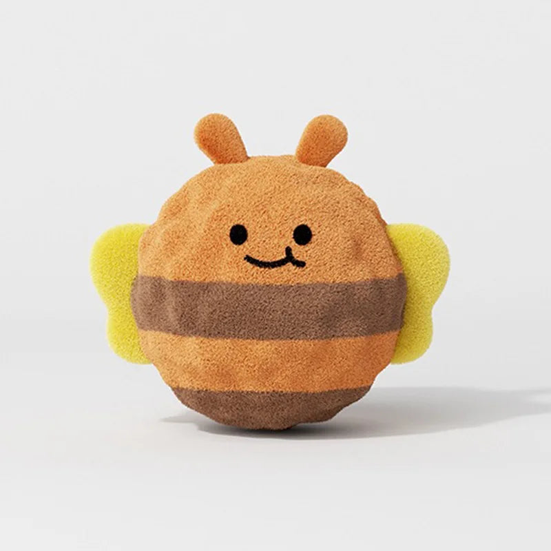 Mini Plush Bounce Ball Dog Squeaky Toy Plush TPR Chew Ball Interactive Pet Toy for Boredom Relief Dog Accessories