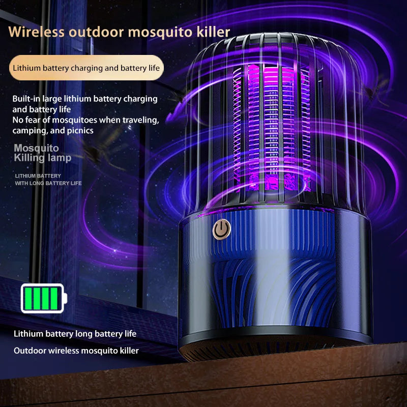 Lenovo Bug Zapper Muggenlamp USB Oplaadbare Draagbare Insectenval UV-licht Stil voor Thuis Binnen Buiten Camping