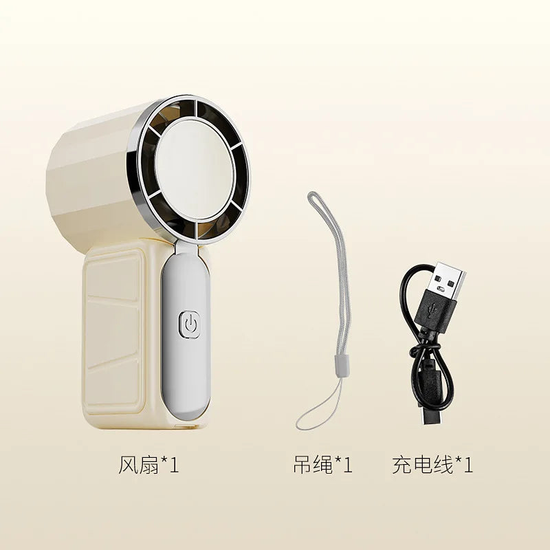 Lenovo Mini Portable Cooling Handheld Fan Rechargeable 5 Speed Adjustable Air Cooling Turbo Fan for Car Home Indoor Outdoor