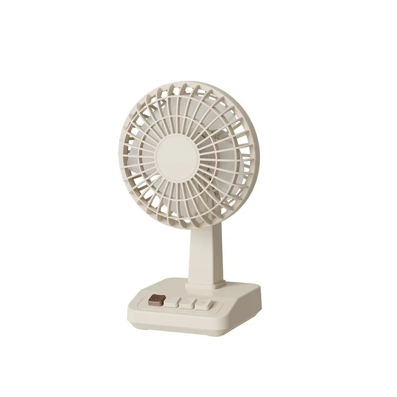 Ventilateur de bureau rétro 2026, 5 vitesses, batterie grande capacité 2000 mAh, chargement USB, angle d'inclinaison réglable